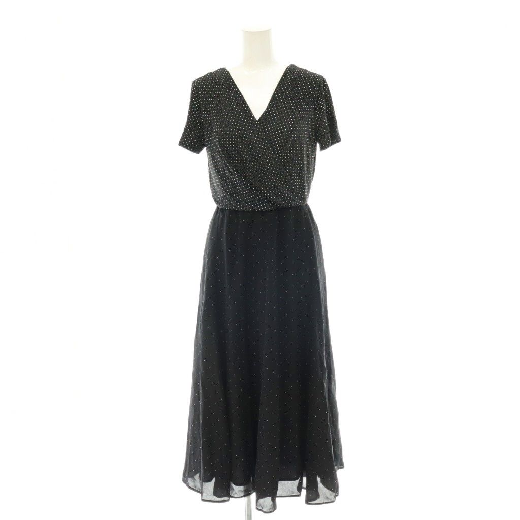 Max Mara Dot Cash Couple Dress Long Short Sleeve 38 Black White DO