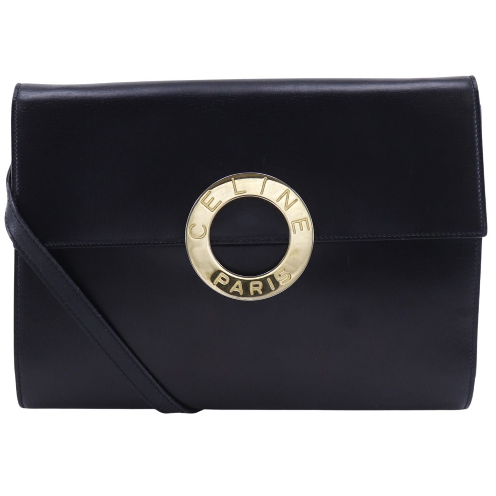 Celine 2-Way Clutch Vintage Calf Black