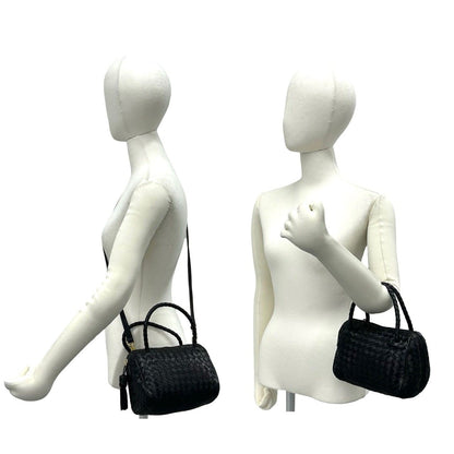 Bottega Veneta Intrecciato Leather 2-Way Mini Shoulder Bag Black — view 2