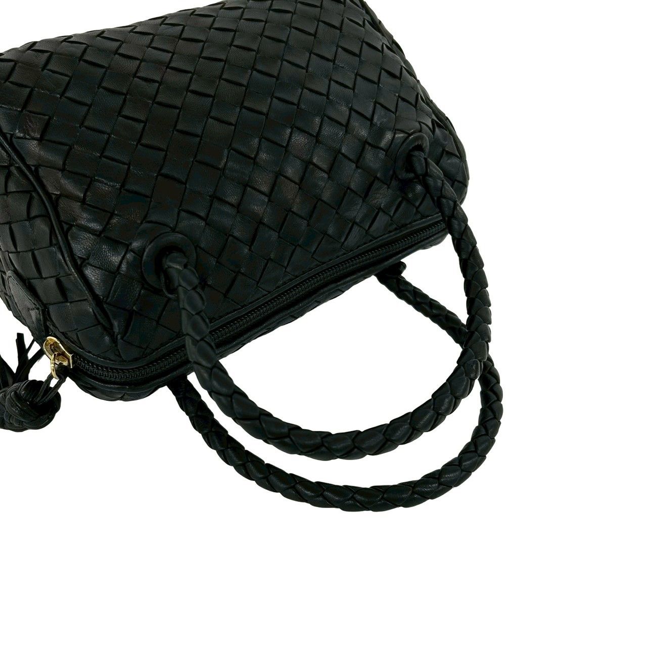 Bottega Veneta Intrecciato Leather 2-Way Mini Shoulder Bag Black — view 4