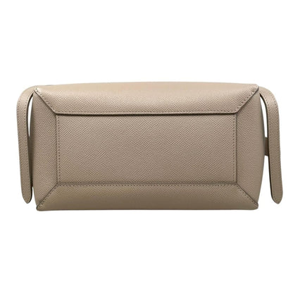 Celine Shoulder Bag Micro Calfskin Logo Beige Gold — view 5