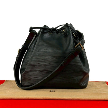 Louis Vuitton Vintage Petit Noe Epi Leather Shoulder Bag Noir