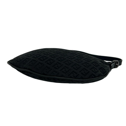 Fendi Vintage Zucchino FF Pattern Canvas Leather Mini Shoulder Bag Black — view 8