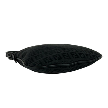 Fendi Vintage Zucchino FF Pattern Canvas Leather Mini Shoulder Bag Black — view 7