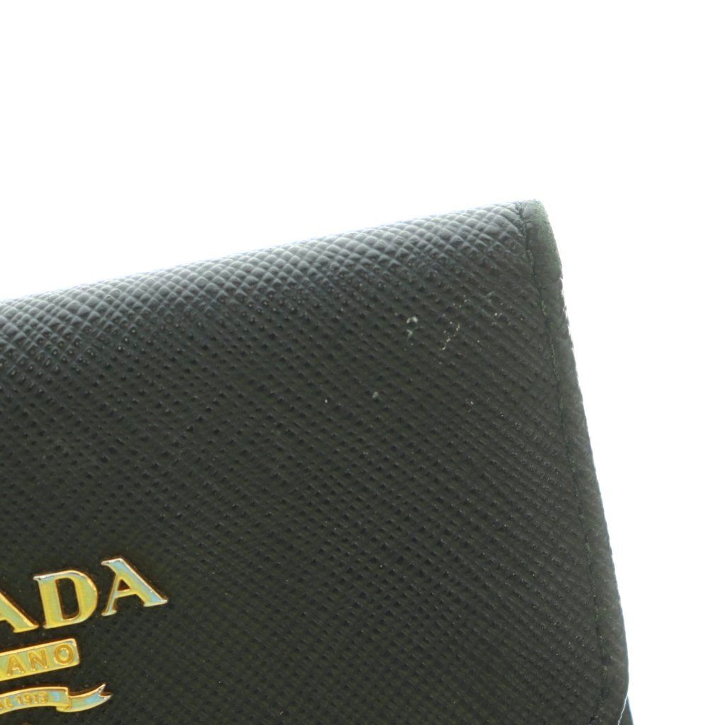 Prada Saffiano Key Case Quadruple Strand Leather Black Key Holder — view 9