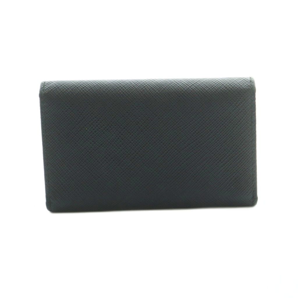 Prada Saffiano Key Case Quadruple Strand Leather Black Key Holder — view 2