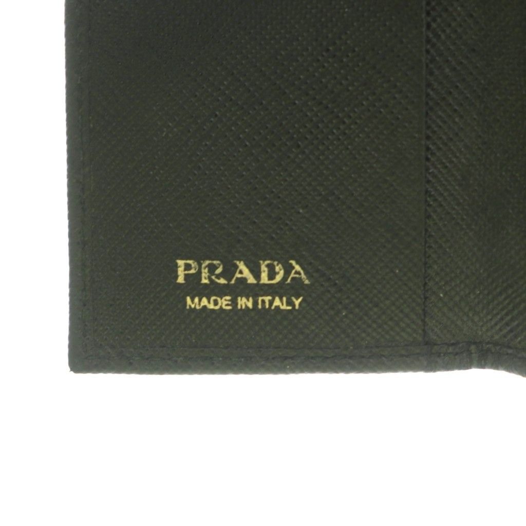 Prada Saffiano Key Case Quadruple Strand Leather Black Key Holder — view 6