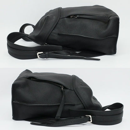 Loewe Ten T Backpack Black Silver Leather Anagram Logo — view 4