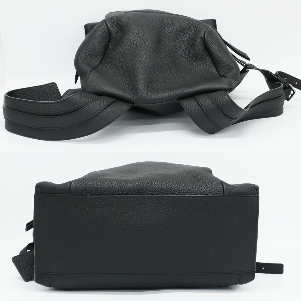 Loewe Ten T Backpack Black Silver Leather Anagram Logo — view 3