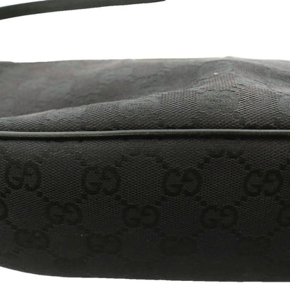 Gucci Pouch Handbag GG Pattern Canvas Leather Gray SS — view 8