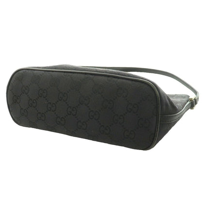Gucci Pouch Handbag GG Pattern Canvas Leather Gray SS — view 4