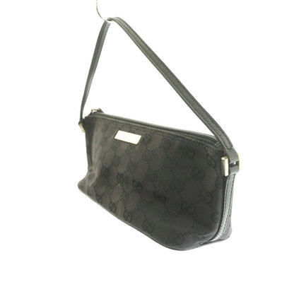 Gucci Pouch Handbag GG Pattern Canvas Leather Gray SS — view 3