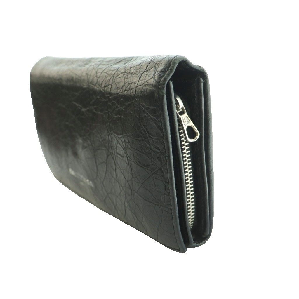 Balenciaga Black Cles Wallet Wrinkled SS — view 3