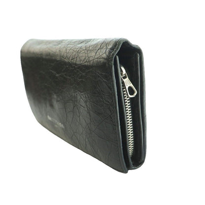 Balenciaga Black Cles Wallet Wrinkled SS — view 3