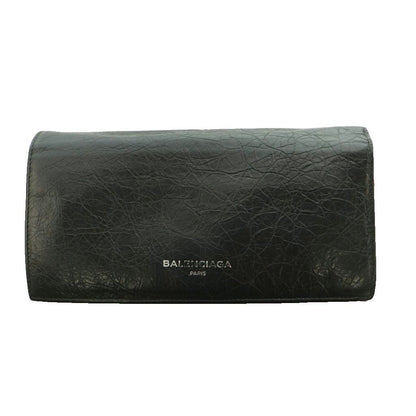 Balenciaga Black Cles Wallet Wrinkled SS