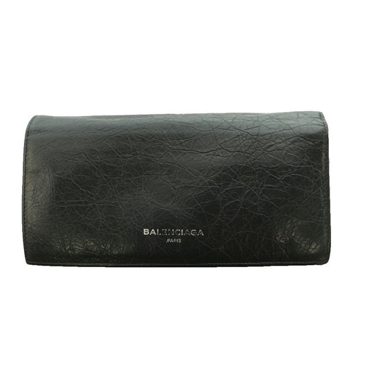 Balenciaga Black Cles Wallet Wrinkled SS