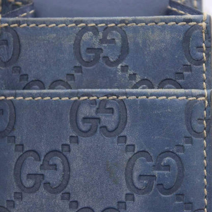 Gucci Cigarette Case Blue GG Pattern Embossed Stitch — view 9