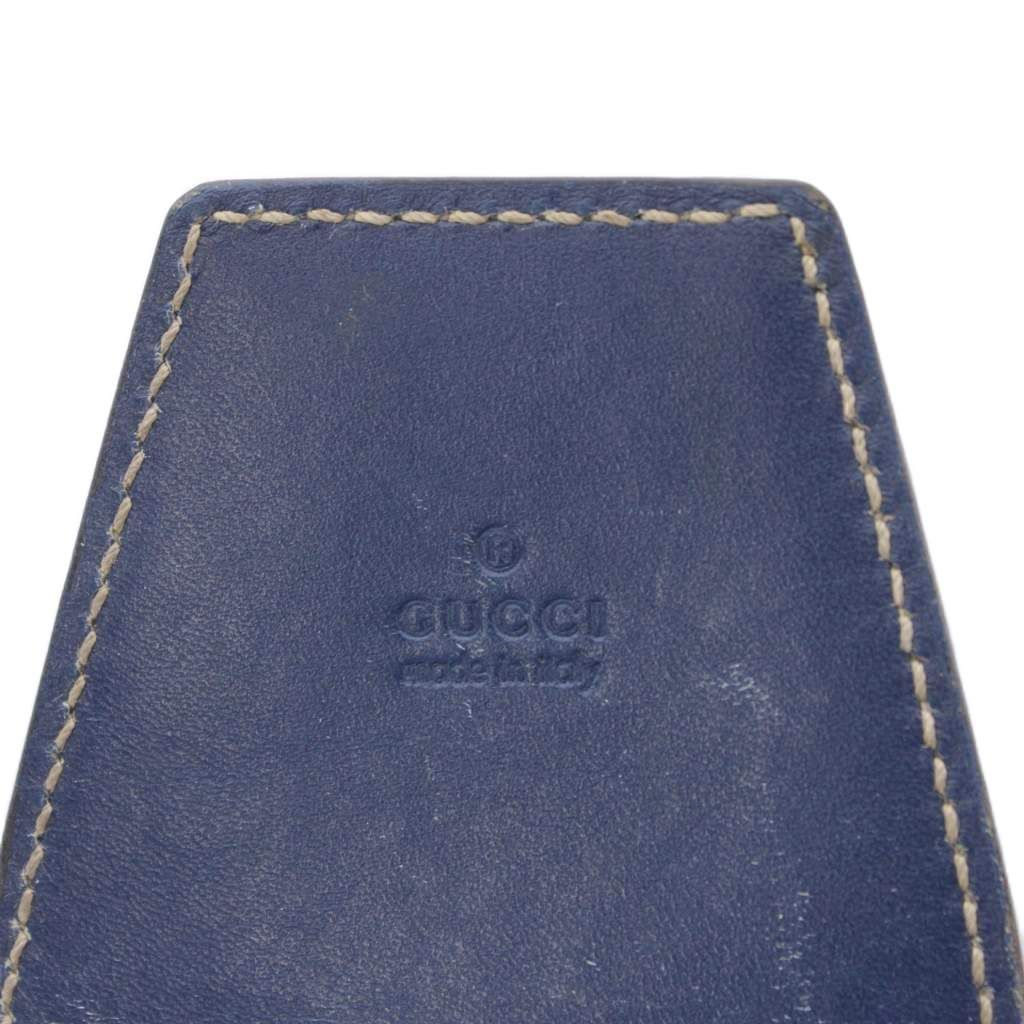 Gucci Cigarette Case Blue GG Pattern Embossed Stitch — view 6