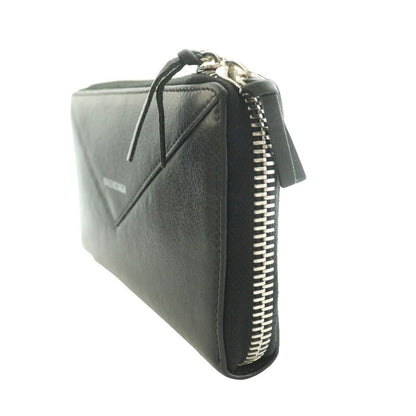 Balenciaga Paper Continental Zip Around Wallet Leather Black SS — view 3