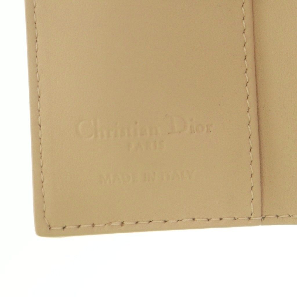 Dior Mydior Aster Cannage Key Case Quadruple Strand Leather Pink Key Holder — view 7