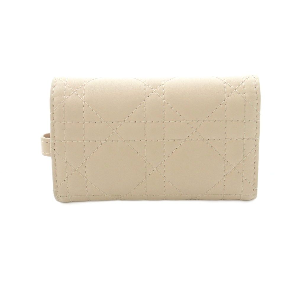 Dior Mydior Aster Cannage Key Case Quadruple Strand Leather Pink Key Holder — view 2