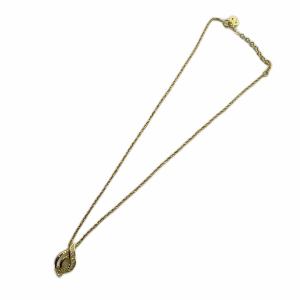 Dior Necklace Logo Rhinestone Gold — view 3