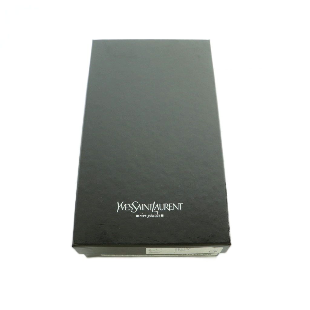 Saint Laurent Wallet Flap Bifold Coin Purse YSL Logo Leather Black — view 7