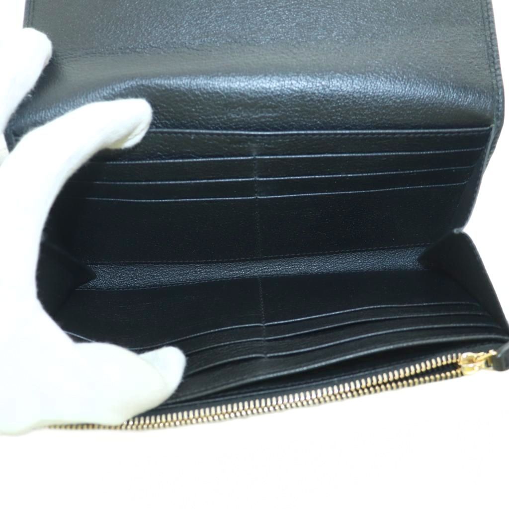 Saint Laurent Wallet Flap Bifold Coin Purse YSL Logo Leather Black — view 5