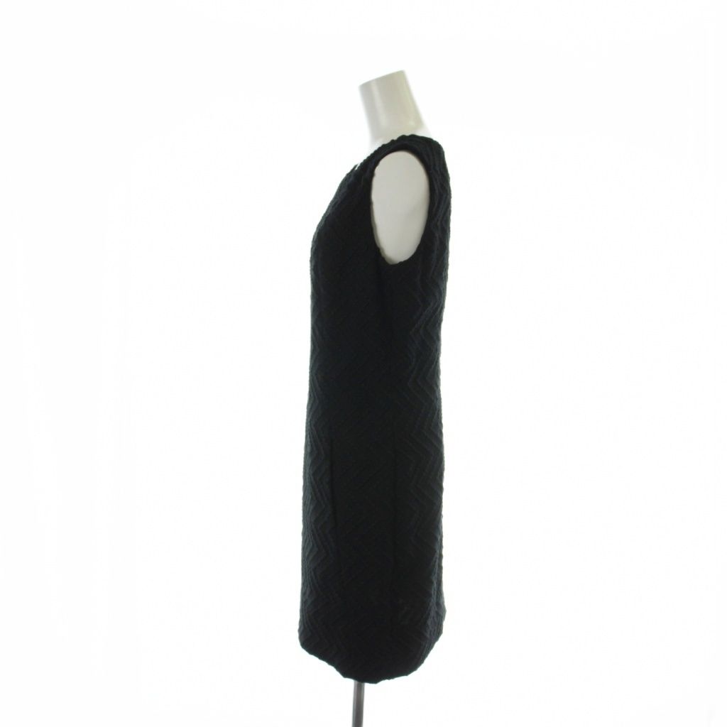 Chanel Sleeveless Dress Middle Embroidered Silk 34 XS Black — view 3