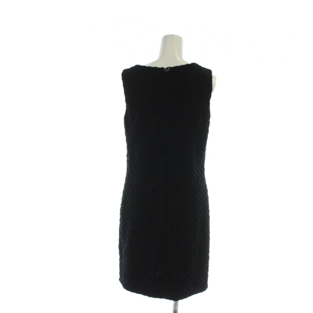 Chanel Sleeveless Dress Middle Embroidered Silk 34 XS Black — view 2