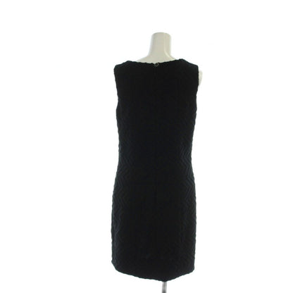 Chanel Sleeveless Dress Middle Embroidered Silk 34 XS Black — view 2