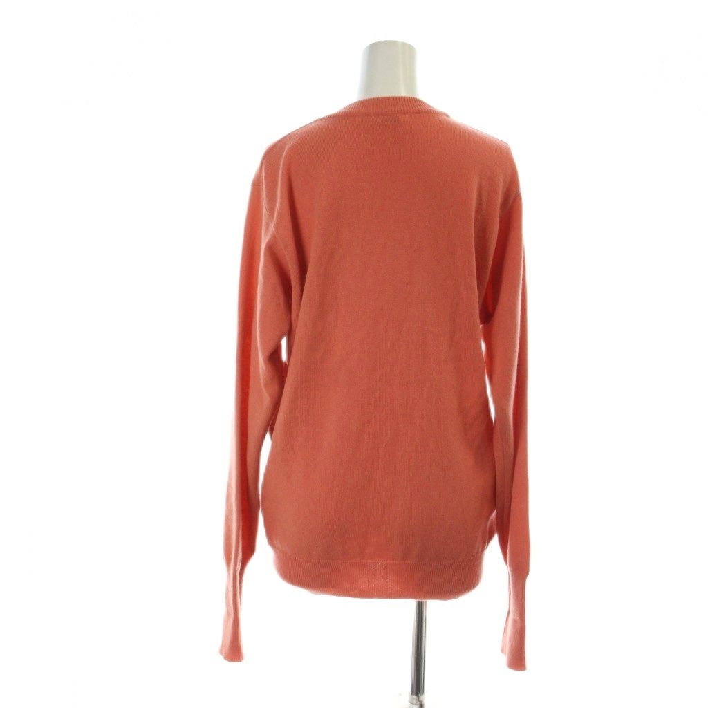 Chanel Vintage Knit Cardigan CC Logo Gold Button 36 S Orange — view 2