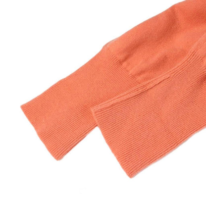 Chanel Vintage Knit Cardigan CC Logo Gold Button 36 S Orange — view 5