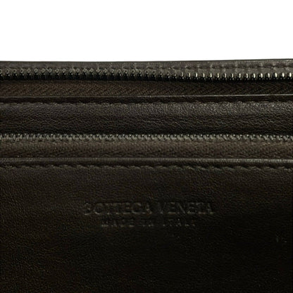 Bottega Veneta Wallet Maxi Intrecciato Dark Brown Leather — view 5