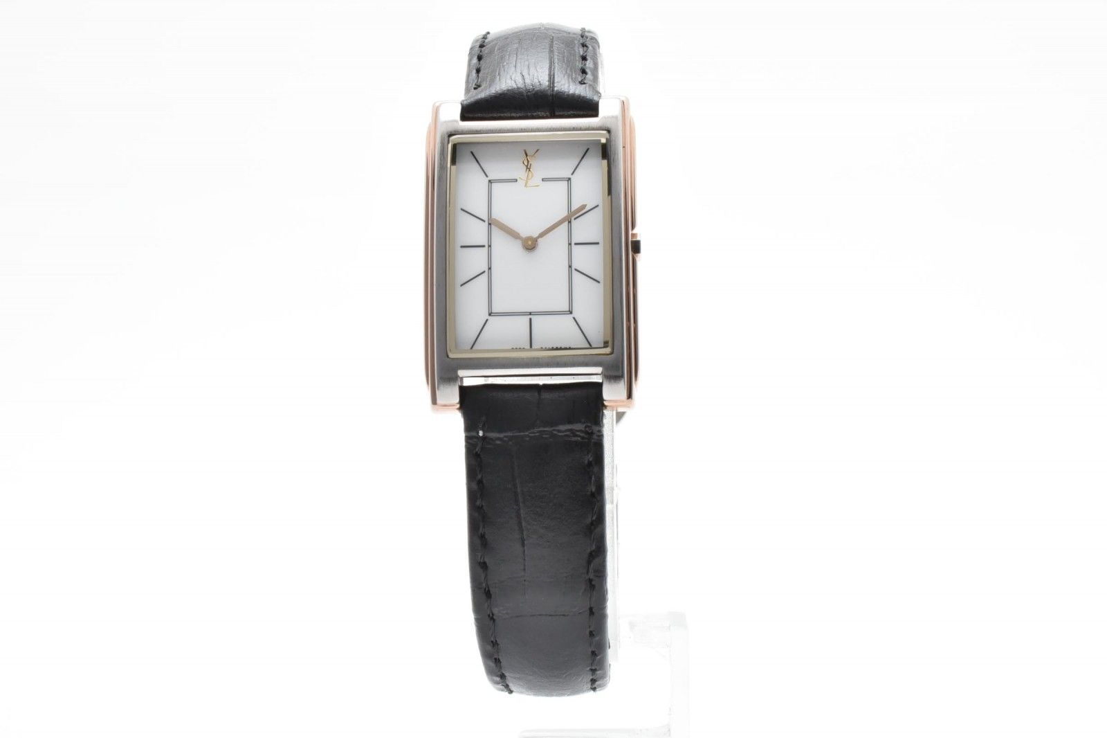 Saint Laurent Watch White Dial Rectangular Leather — view 4