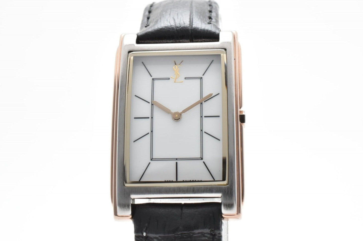 Saint Laurent Watch White Dial Rectangular Leather — view 2