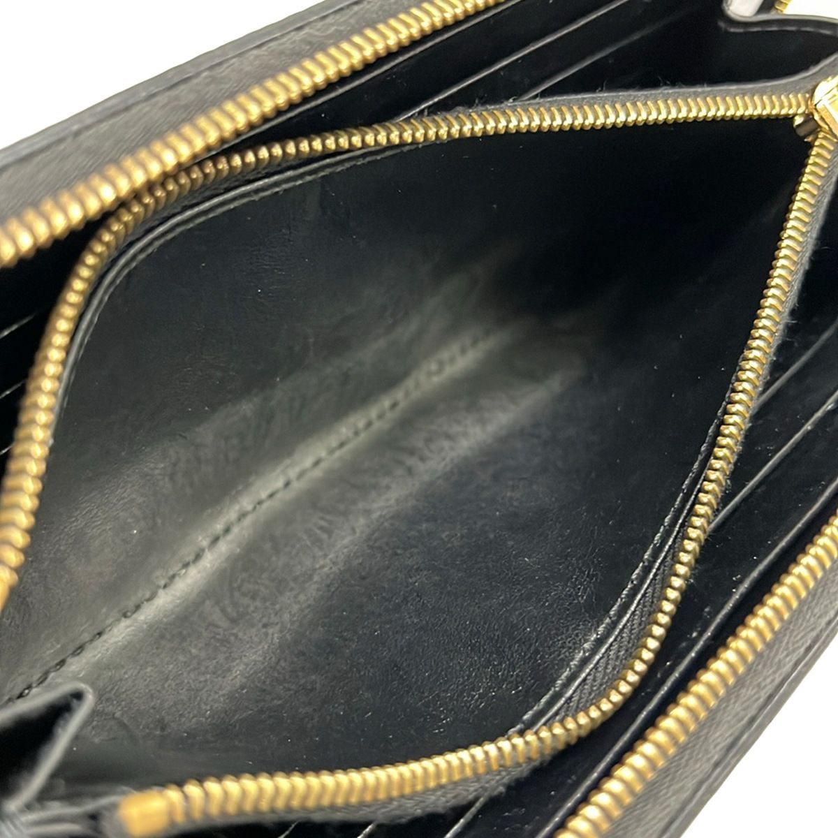 Celine Wallet Large Zipped Black Zip Around Leather — view 4