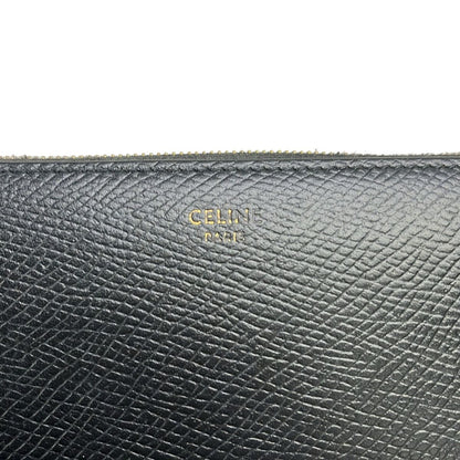Celine Wallet Large Zipped Black Zip Around Leather — view 5