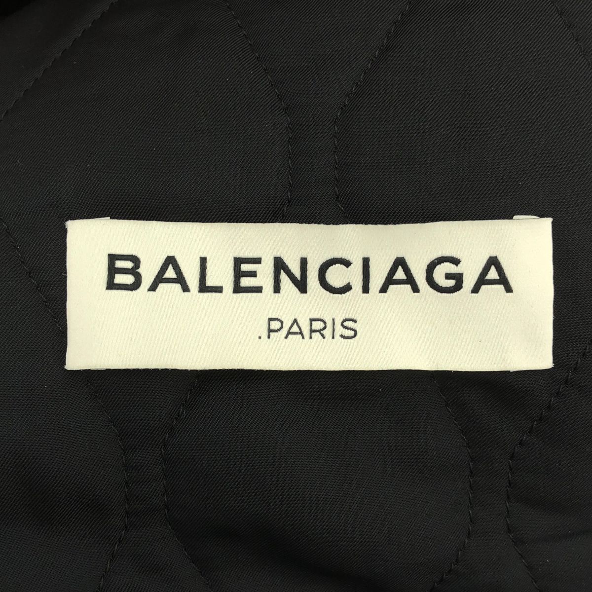 Balenciaga Leather Toggle Wool Melton Duffle Coat Black 46 — view 3