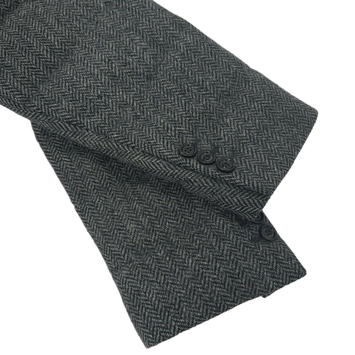 Moncler Rodin Herringbone Tweed Down Jacket Tailored Gray — view 5