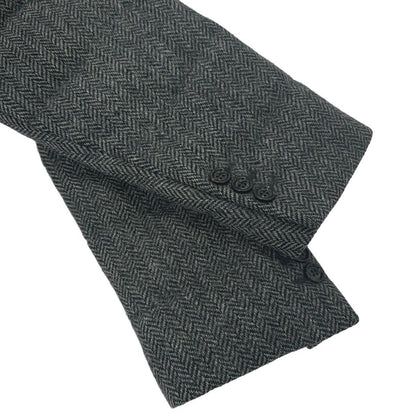 Moncler Rodin Herringbone Tweed Down Jacket Tailored Gray — view 5