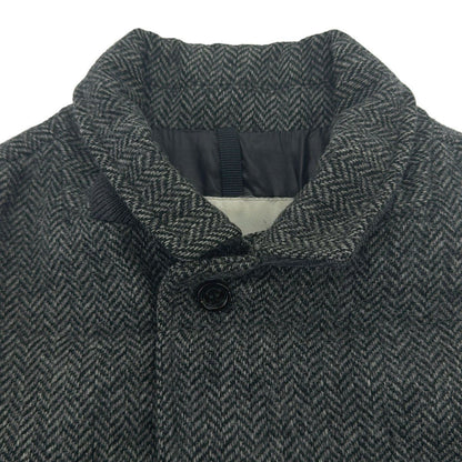 Moncler Rodin Herringbone Tweed Down Jacket Tailored Gray — view 4