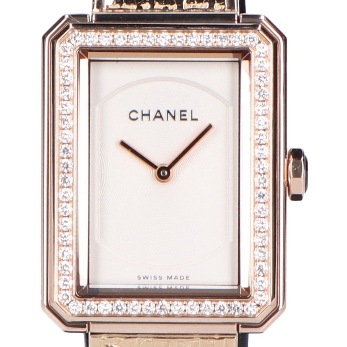 Chanel Polished 750 Beige Gold Boyfriend Tweed Quartz Watch