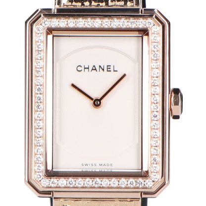 Chanel Polished 750 Beige Gold Boyfriend Tweed Quartz Watch