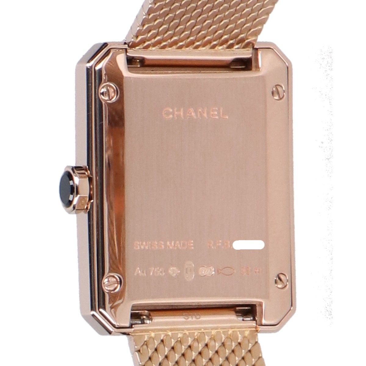 Chanel Polished 750 Beige Gold Boyfriend Tweed Quartz Watch — view 6