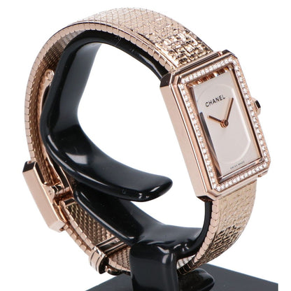 Chanel Polished 750 Beige Gold Boyfriend Tweed Quartz Watch — view 4