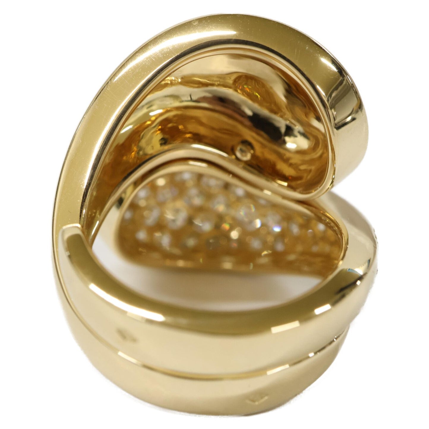 Cartier Polished Pave Diamond Inyang Ring — view 3