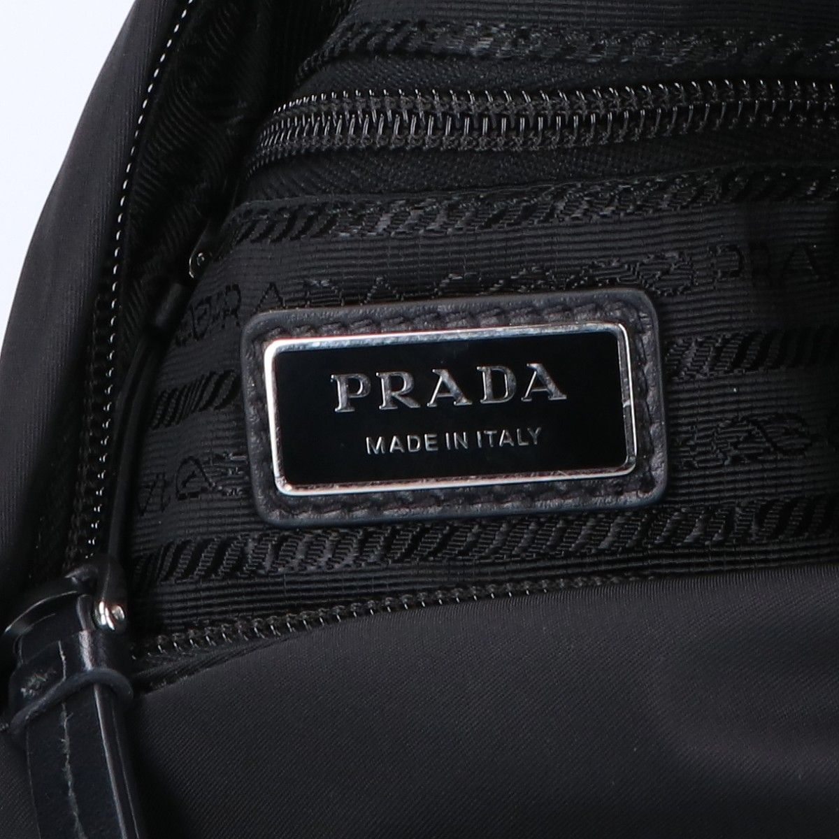 Prada Re-Nylon Leather Shoulder Backpack — view 7