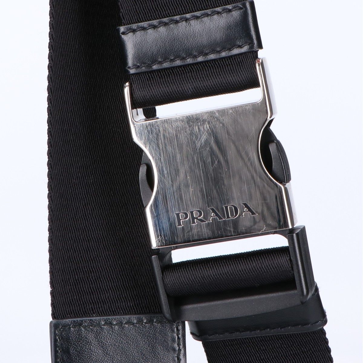 Prada Re-Nylon Leather Shoulder Backpack — view 8