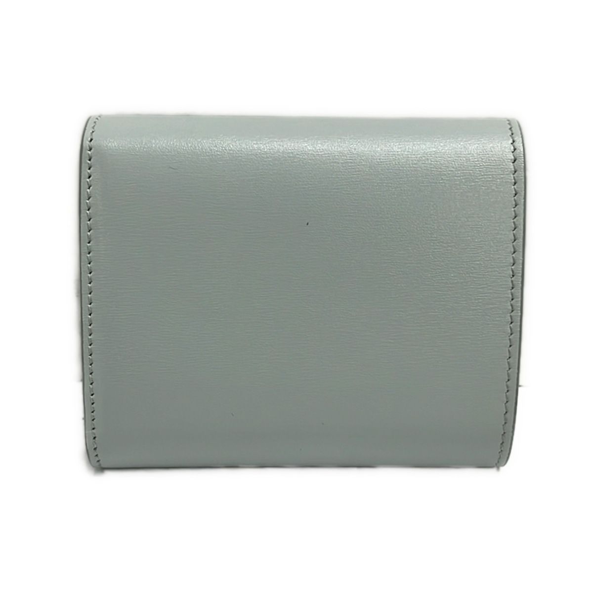 Celine Trifold Wallet Small Flap Trio Gray Leather — view 2